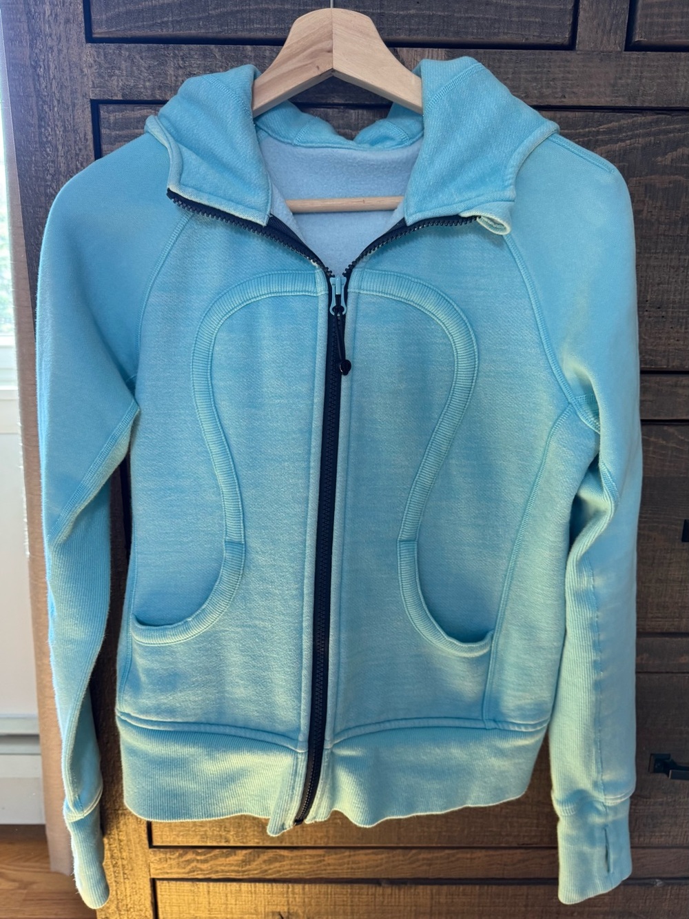lululemon athletica Define Aqua Blue Full-Zip Hoodie, Size 4